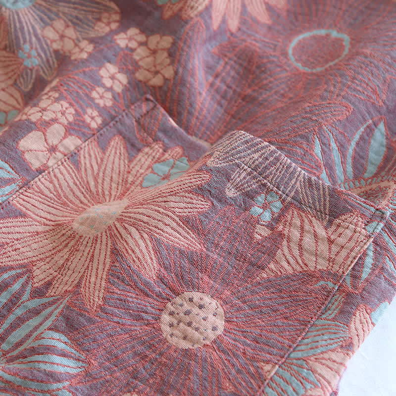 Ownkoti Floral Comfy V-neck Home Sleep Bathrobe - image 4