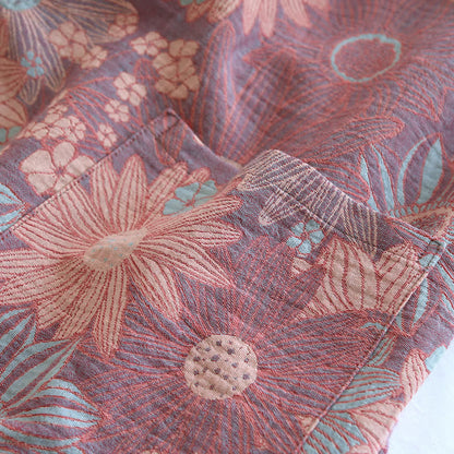 Ownkoti Floral Comfy V-neck Home Sleep Bathrobe - image 4