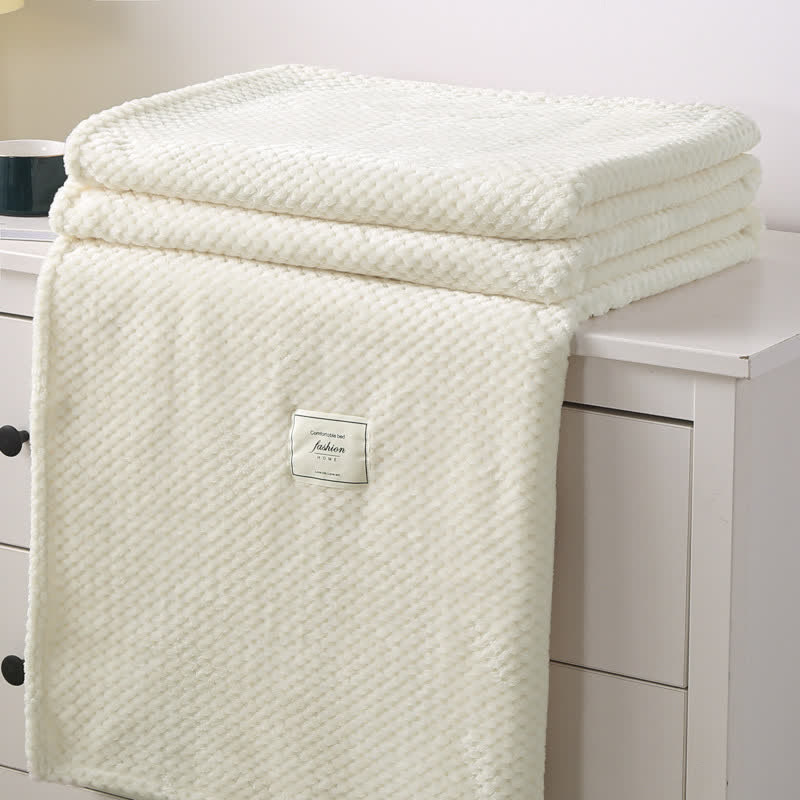Ownkoti Modern Lightweight Soft Throw Blanket - Cheese White - Queen - image 12