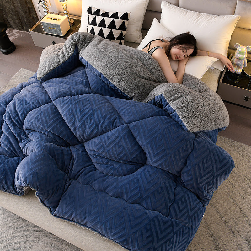 Ownkoti Thick Sherpa Winter Blanket with Quilt Core - image 11