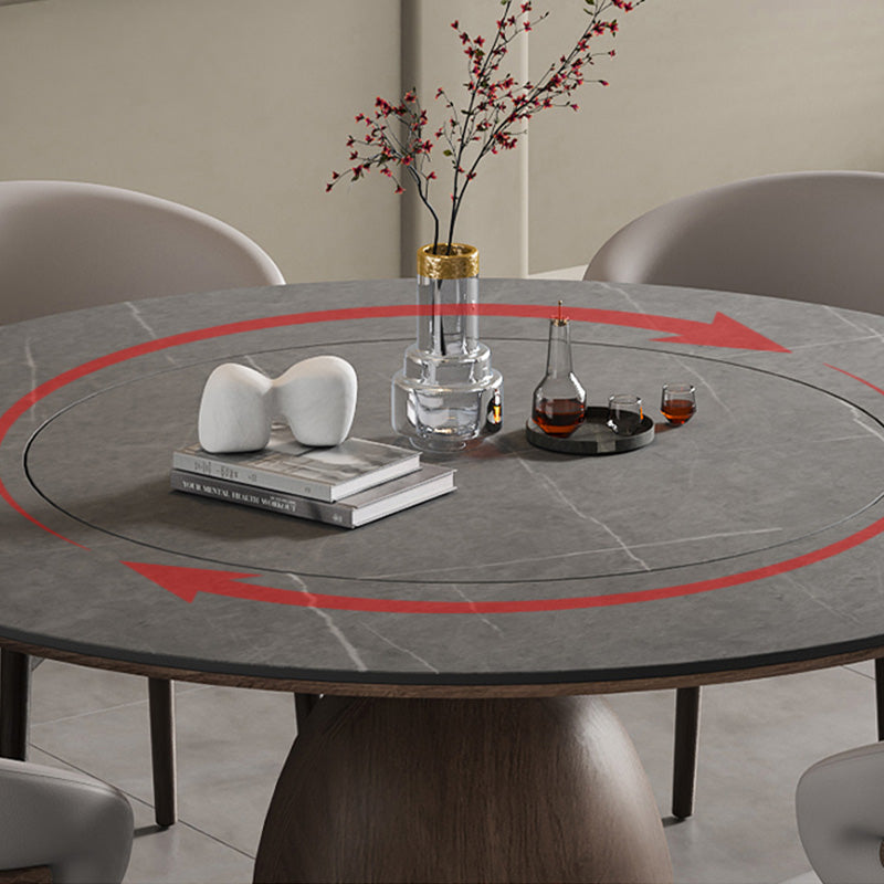 Built-in Lazy Susan Stone Dining Table - image 2