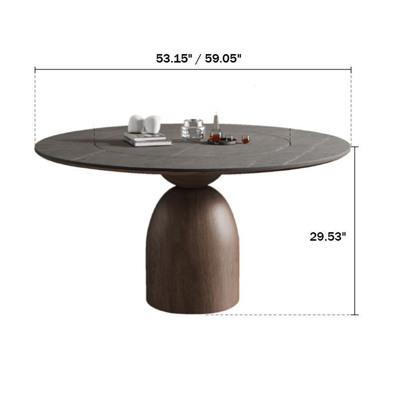 Built-in Lazy Susan Stone Dining Table - image 4