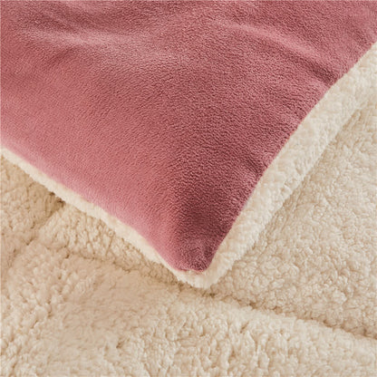 Ownkoti Solid Color Thick Warm Blanket with Quilt Core - image 3