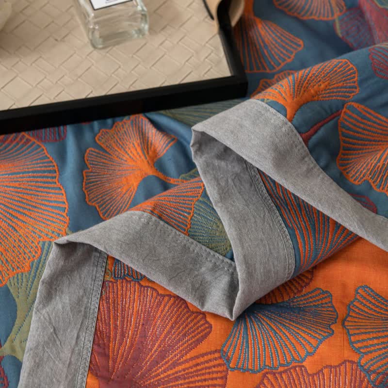 Ownkoti Ginkgo Leaf Three Layers Cotton Gauze Quilt - image 6