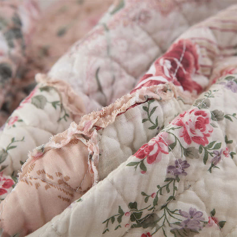 Pastoral Patchwork Soft Pure Cotton Quilt - image 3