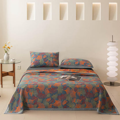 Ownkoti Ginkgo Leaf Three Layers Cotton Gauze Quilt - image 2