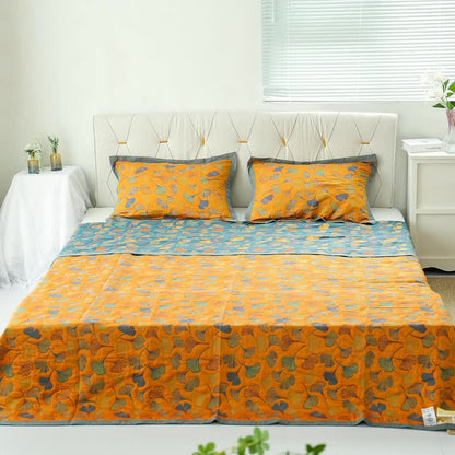 Ownkoti Ginkgo Leaf Pattern Cotton Reversible Quilt - image 4