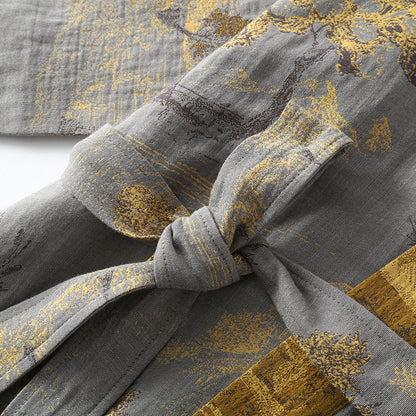 Ownkoti Pure Cotton Breathable Retro Kimono Bathrobe - image 5