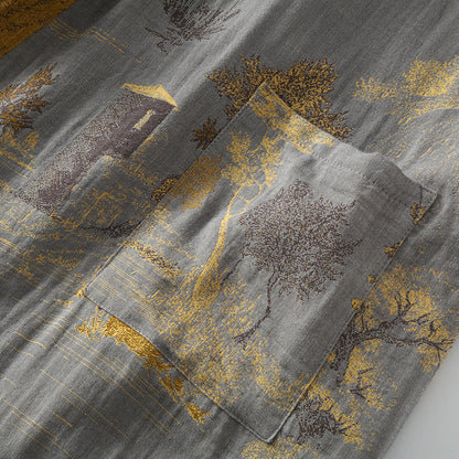 Ownkoti Pure Cotton Breathable Retro Kimono Bathrobe - image 4