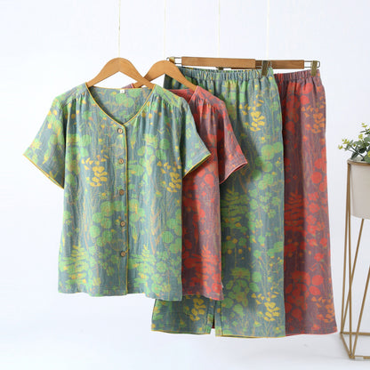 Ownkoti Short Sleeve Crop Pants Loungewear Set - image 0