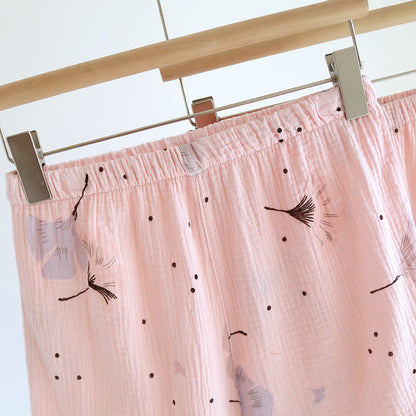 Ownkoti Ginkgo Leaf Cotton Gauze Pajama Set(3PCS) - image 6