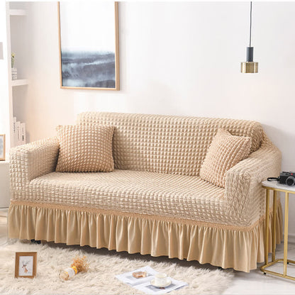 Simple Style Ruffled Elastic Sofa Cover - image 9