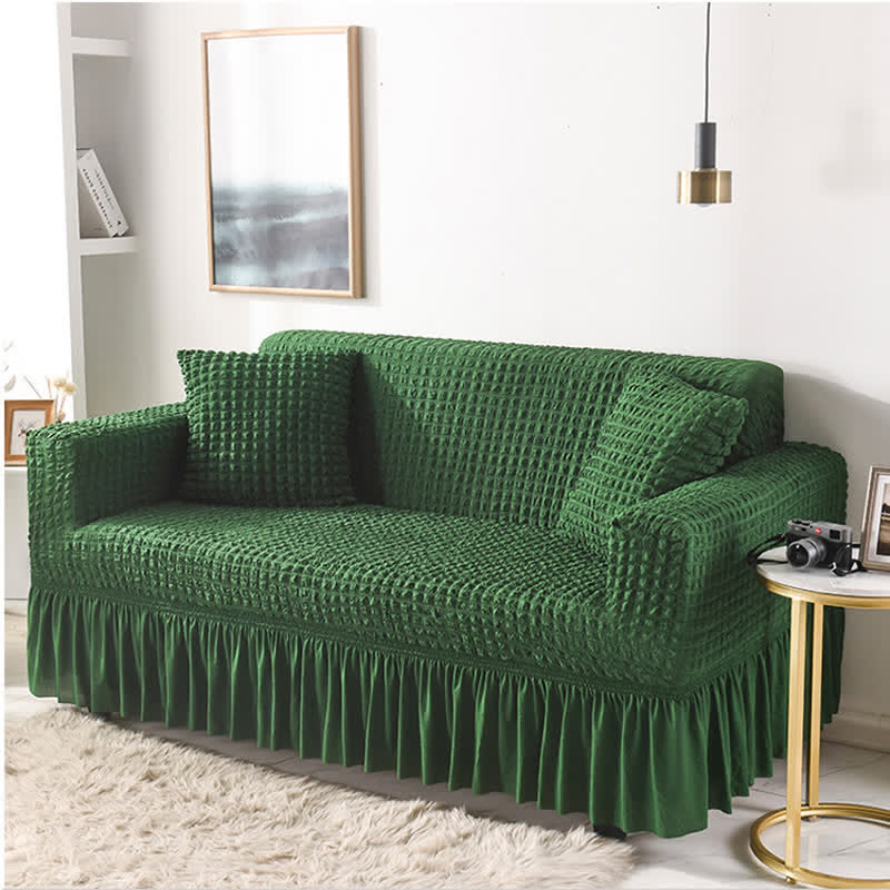 Simple Style Ruffled Elastic Sofa Cover - image 19