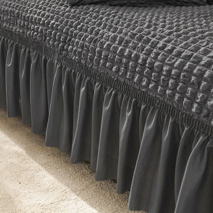 Simple Style Ruffled Elastic Sofa Cover - image 6