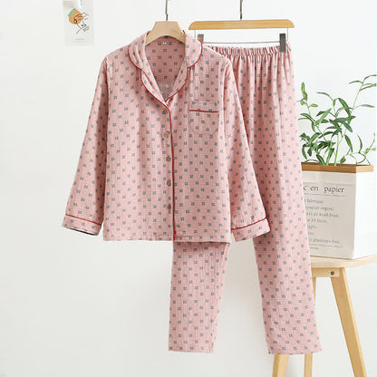 Ownkoti Checkered Jacquard Cotton Loungewear Set - Pink - XL - image 2