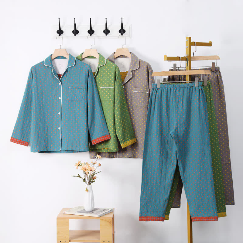 Ownkoti Checkered Jacquard Cotton Loungewear Set - image 0
