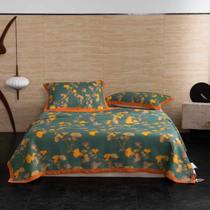 Ownkoti Luxurious Cotton Gauze Ginkgo Leaf Quilt - image 5