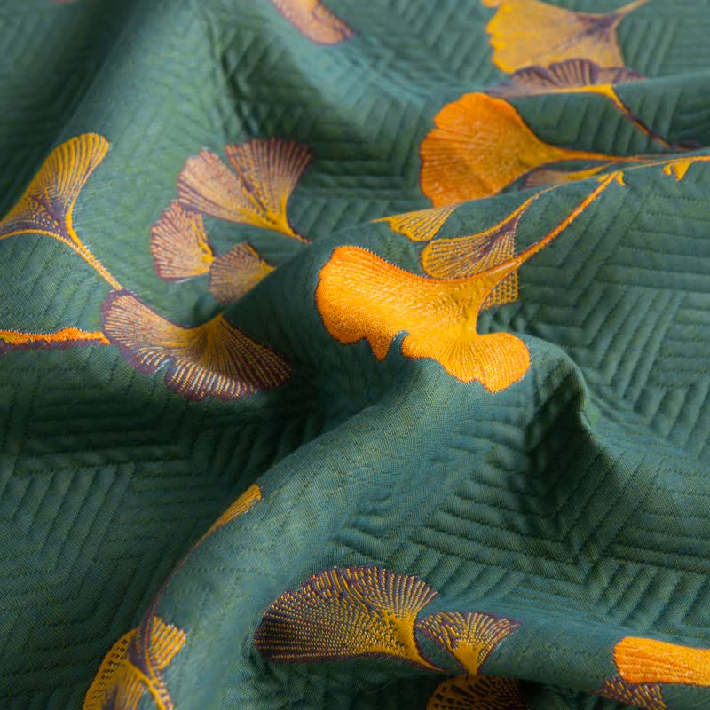 Ownkoti Luxurious Cotton Gauze Ginkgo Leaf Quilt - image 6
