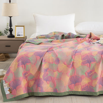 Ownkoti Ginkgo Leaf Three Layers Cotton Gauze Quilt - image 9