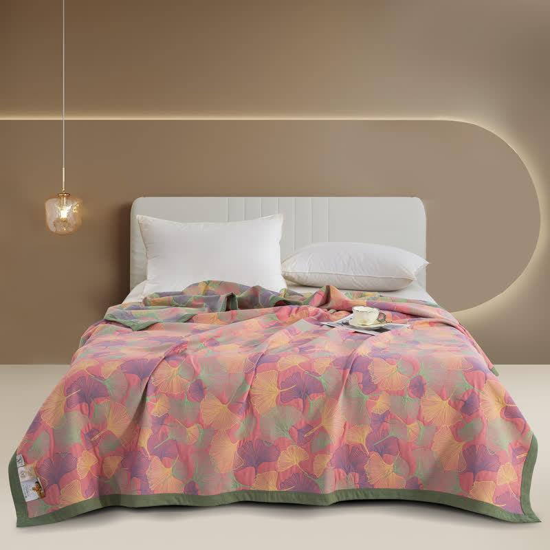 Ownkoti Ginkgo Leaf Three Layers Cotton Gauze Quilt - image 10