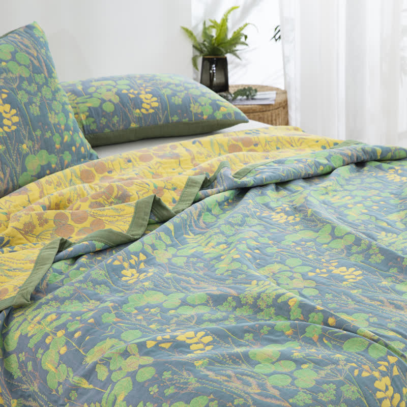 Ownkoti Pastoral Three Layers Cotton Gauze Elegant Quilt - image 2