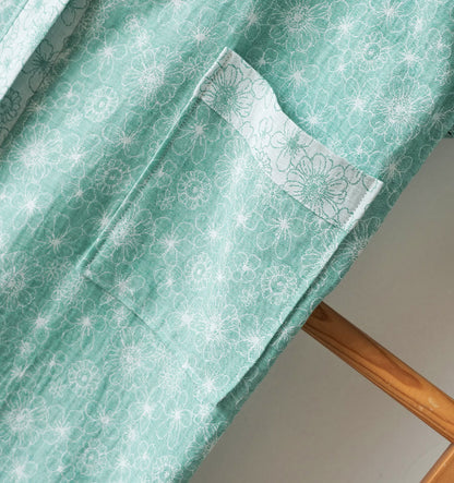 Ownkoti Elegant V-neck Cotton Gauze Summer Bathrobe - image 4