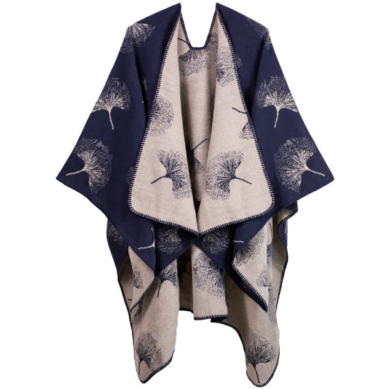 Ownkoti Luxurious Ginkgo Leaf Travel Shawl Cape - image 6