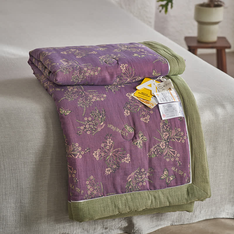 Cotton Gauze Jacquard Elegant Butterfly Bedding - image 7