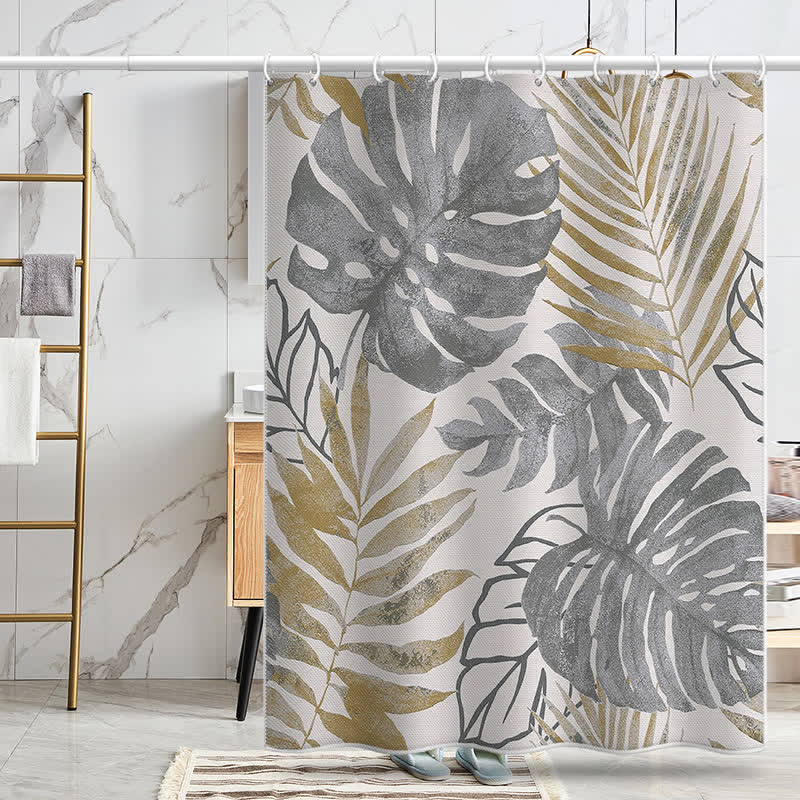 Ownkoti Pastoral Monstera Deliciosa Anti-mildew Shower Curtain - image 2