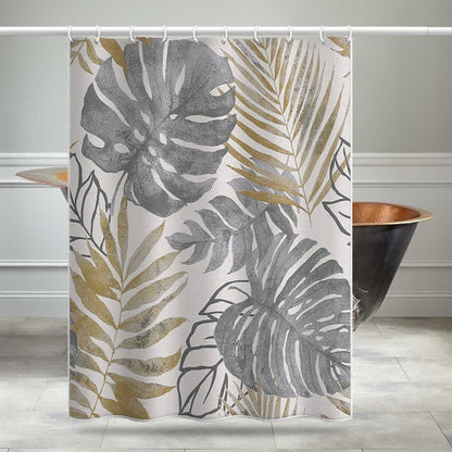 Ownkoti Pastoral Monstera Deliciosa Anti-mildew Shower Curtain - image 1