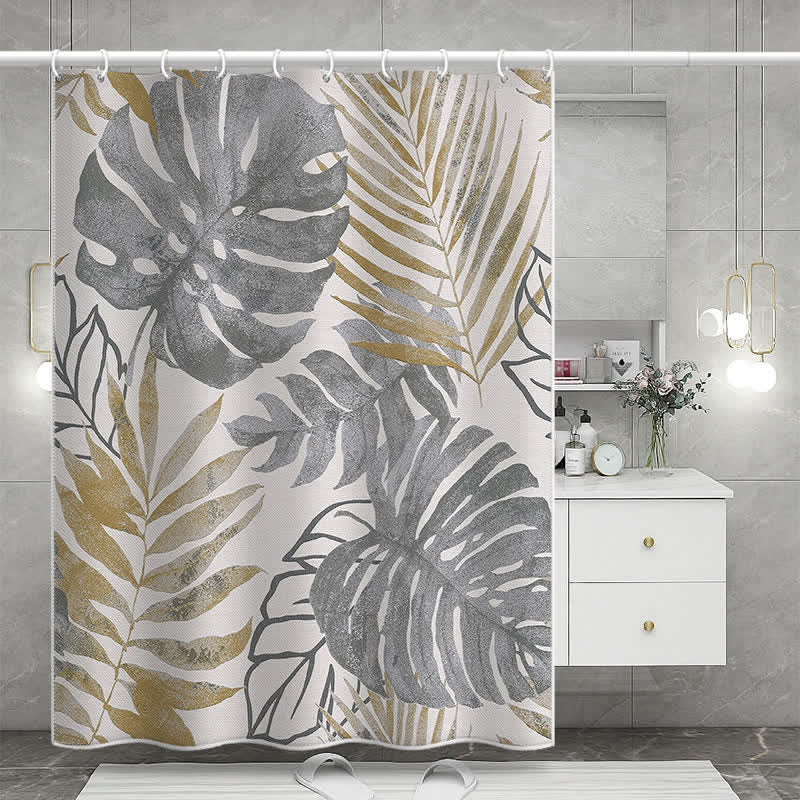 Ownkoti Pastoral Monstera Deliciosa Anti-mildew Shower Curtain - 94"W x 79"L - image 0