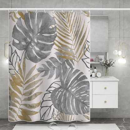 Ownkoti Pastoral Monstera Deliciosa Anti-mildew Shower Curtain - 94"W x 79"L - image 0