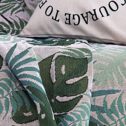 Ownkoti Palm Pattern Sofa Cover Tassel Blanket - image 13