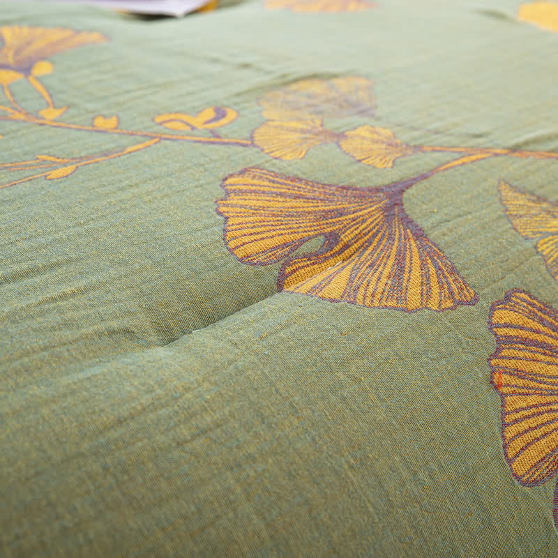 Ownkoti Rustic Ginkgo Leaf Cotton Gauze Bedding  - image 24