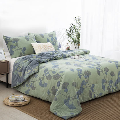 Ownkoti Rustic Ginkgo Leaf Cotton Gauze Bedding  - image 6