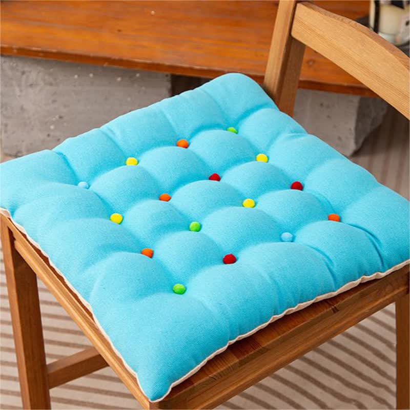 Ownkoti Square Shape Soft Decorative Floor Cushion - Sky Blue - 40cm x 40cm x 6cm - image 7