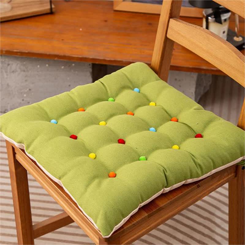 Ownkoti Square Shape Soft Decorative Floor Cushion - Green - 40cm x 40cm x 6cm - image 3