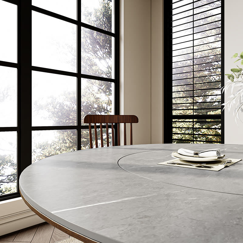Built-in Lazy Susan Stone Dining Table - image 11