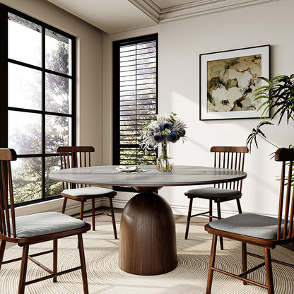 Built-in Lazy Susan Stone Dining Table - image 8