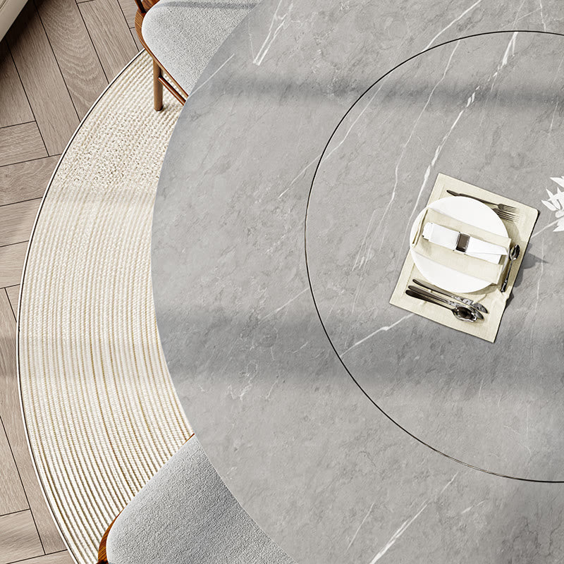Built-in Lazy Susan Stone Dining Table - image 12