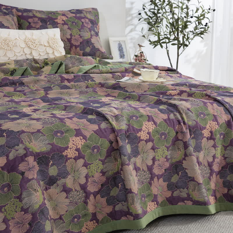 Ownkoti Reversible Blossom Floral Cotton Gauze Quilt - image 3
