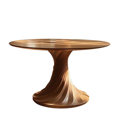 Ownkoti Ash Retro Round Solid Wood Dining Table - image 7