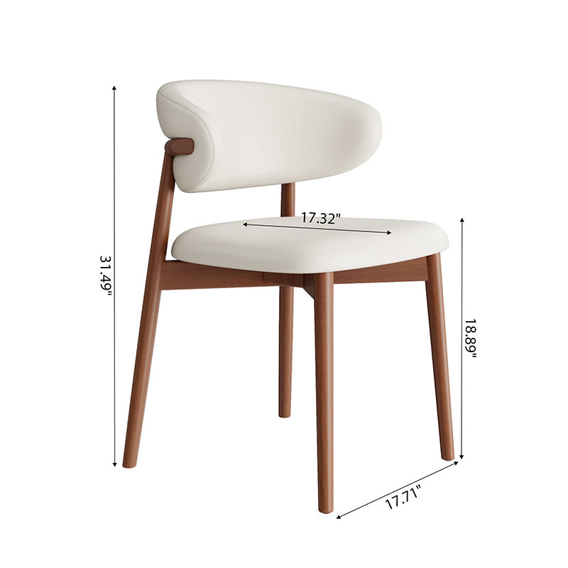 2x/4x/6x Curved Backrest Solid Wood Dining Chairs - image 14