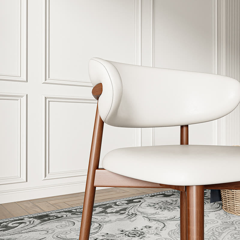 2x/4x/6x Curved Backrest Solid Wood Dining Chairs - image 11