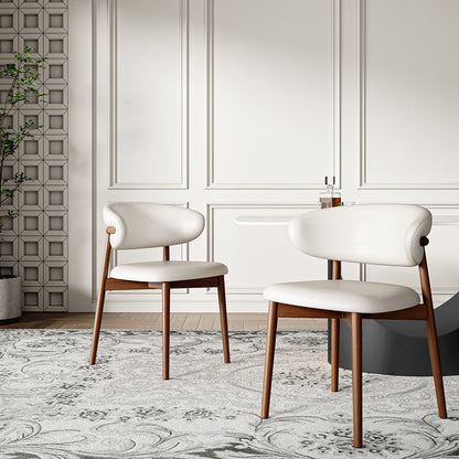 2x/4x/6x Curved Backrest Solid Wood Dining Chairs - image 9