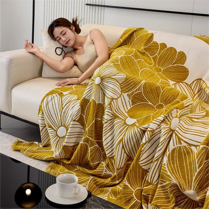 Chenille Jacquard Blooming Floral Sofa Protector - image 3