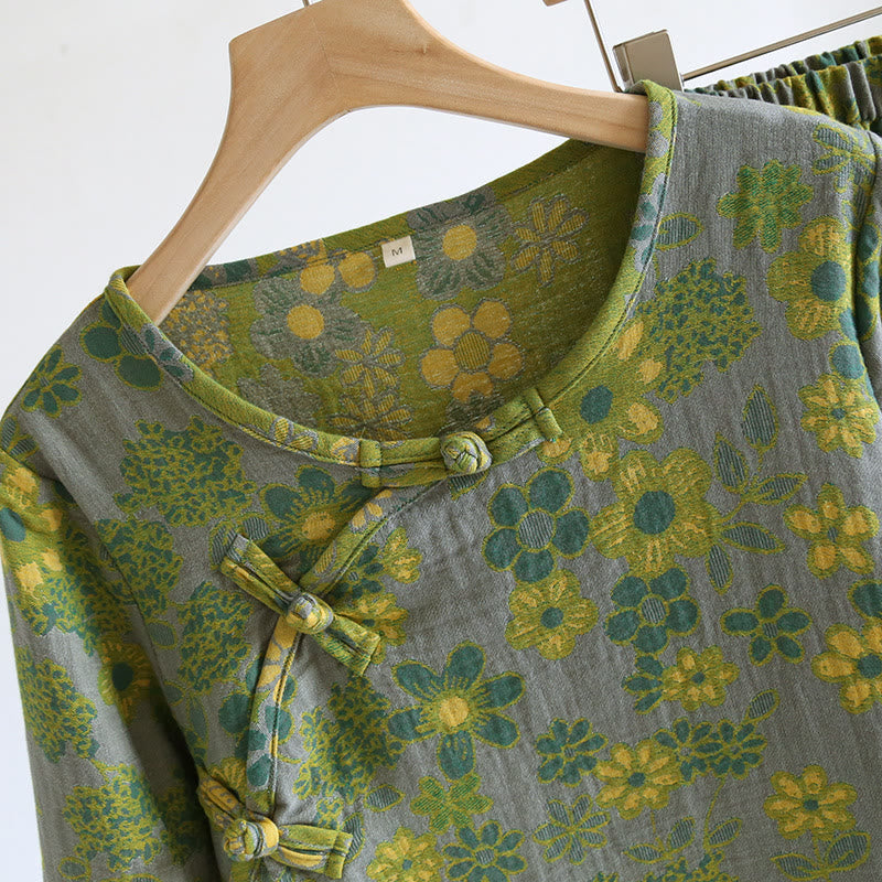 Ownkoti Yarn-dyed Pure Cotton Floral Nightwear Set - image 3