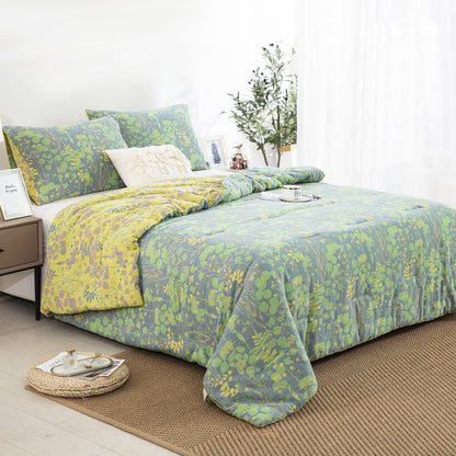 Ownkoti Cotton Gauze Pastoral Lotus Pond Bedding  - image 1