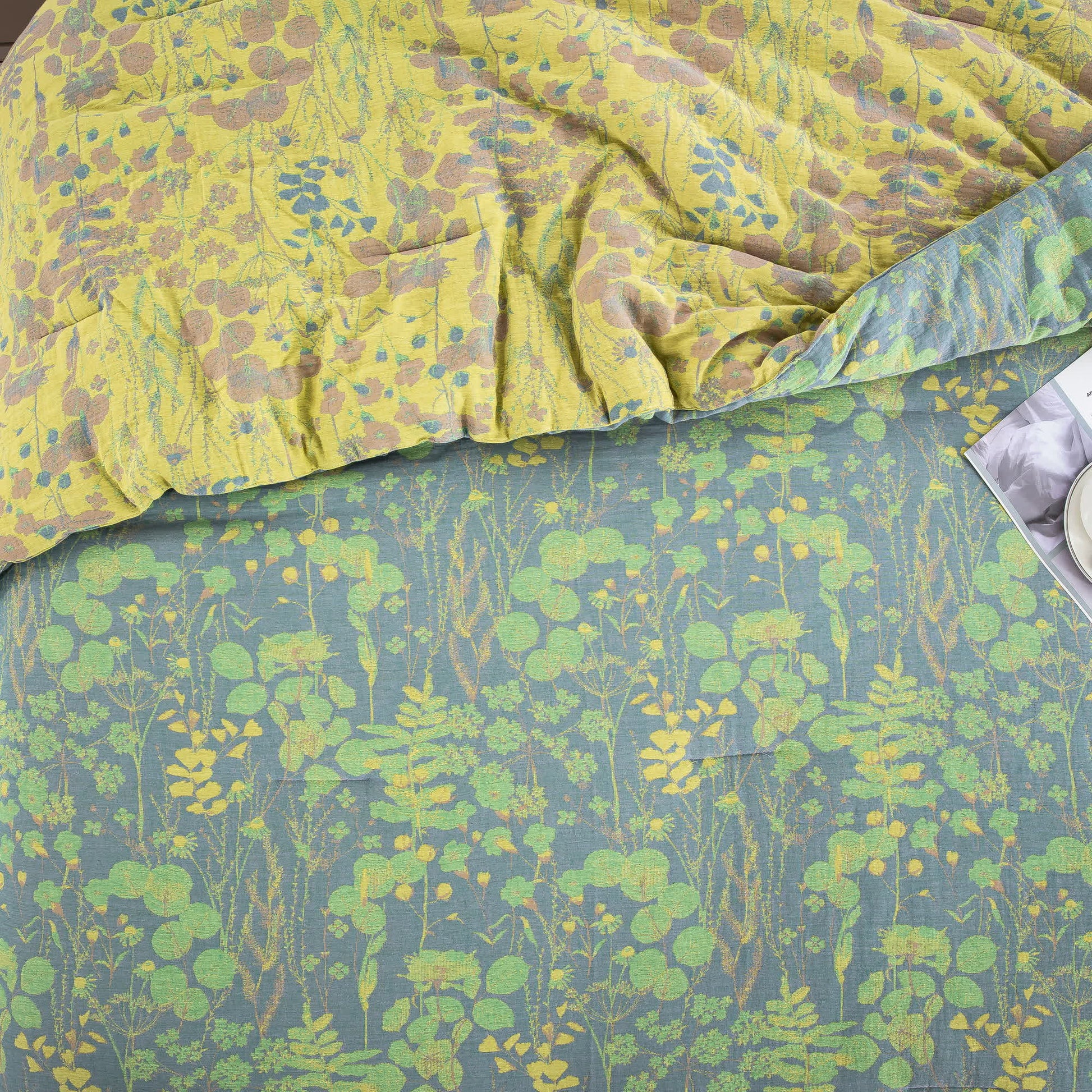 Ownkoti Cotton Gauze Pastoral Lotus Pond Bedding  - image 7