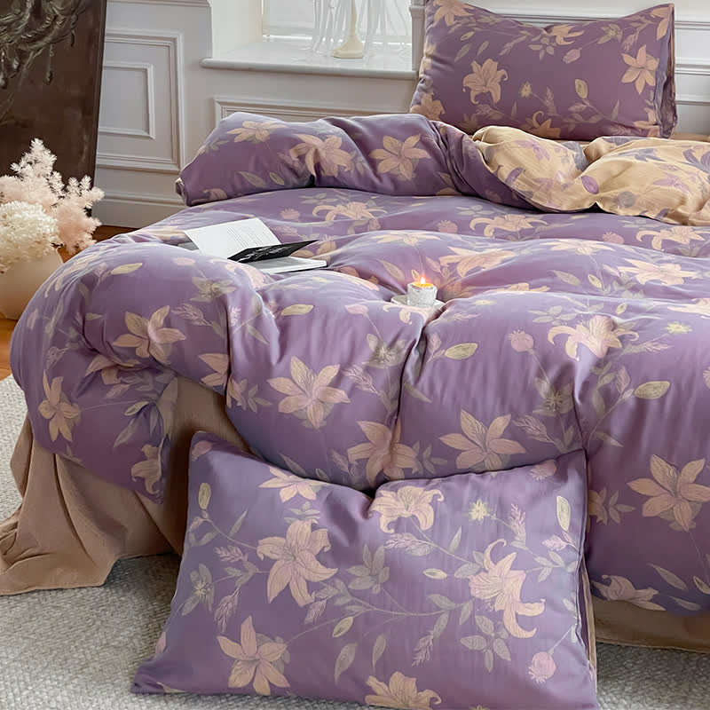 Ownkoti Floral Lily Cotton Gauze Bedding Set - image 4